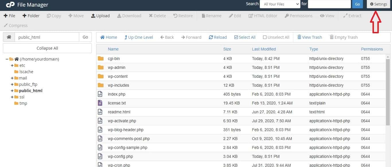 htaccess file